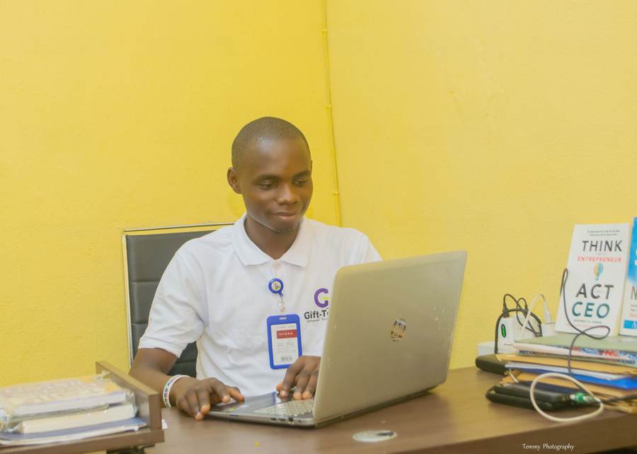 Gift-Tech team at work in the Lagos office