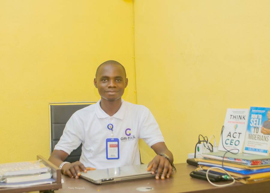 Gift-Tech team member working on a client technology project