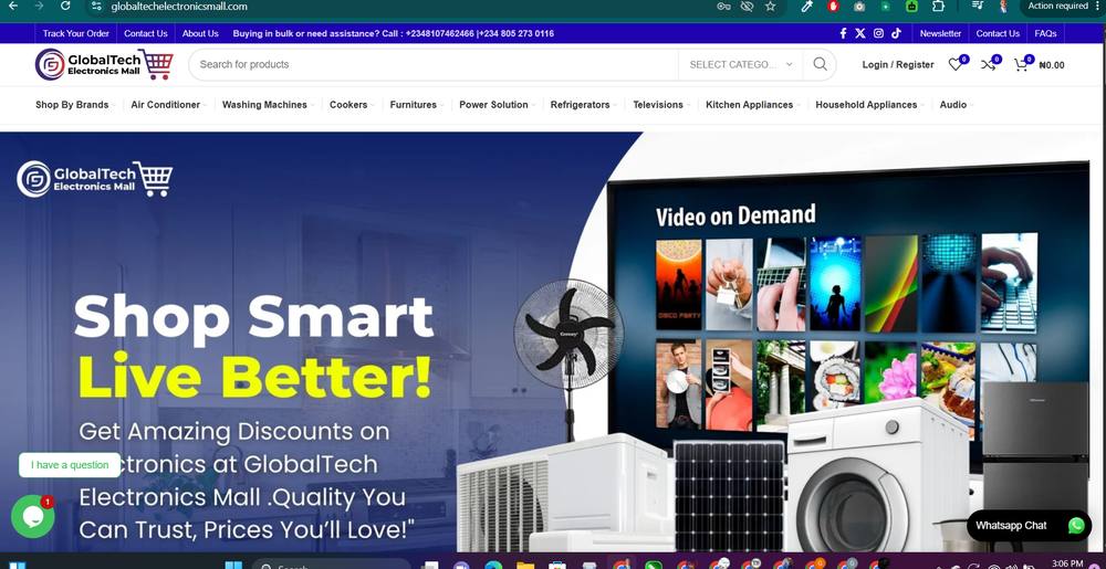 Globaltech Electronics Mall e-commerce project